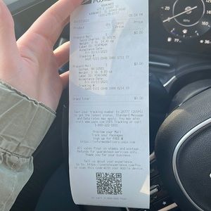 drop off receipt!!😊